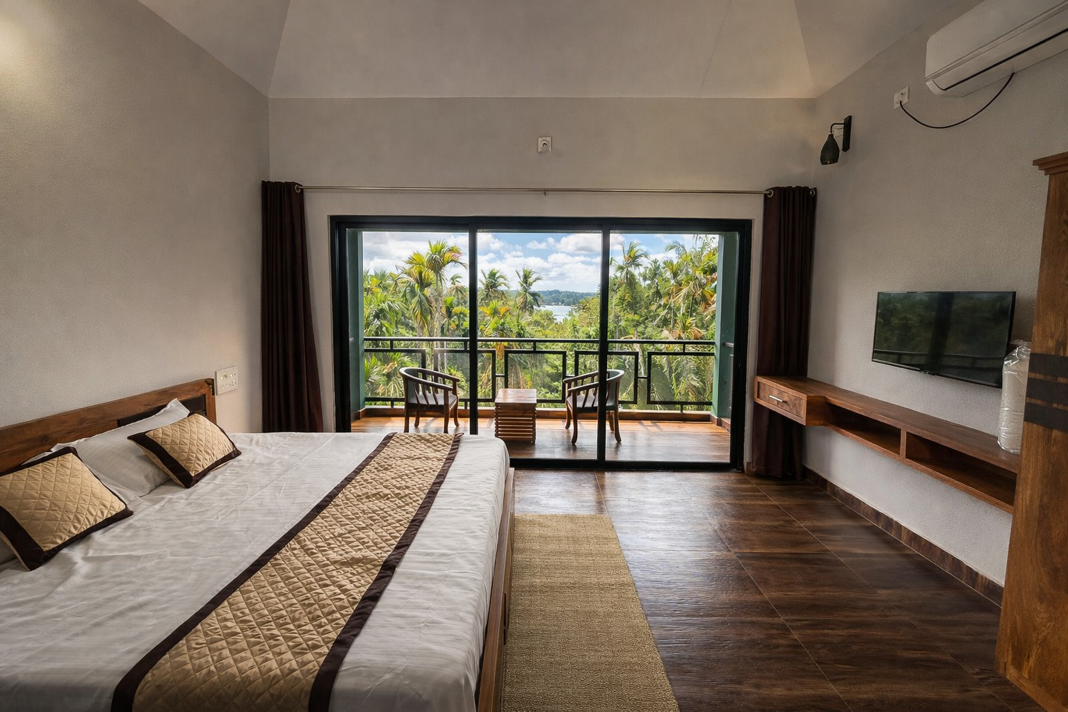 Luxury suite interior with private balcony at WayLife